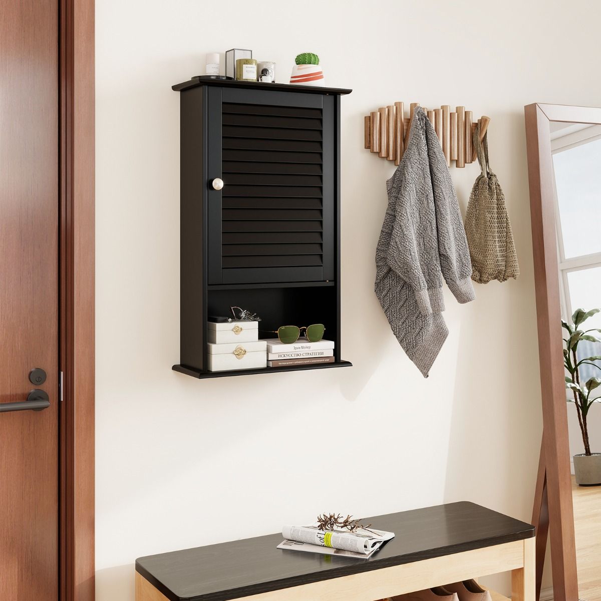 Coast Hangkast voor de badkamer - verstelbare plank - wandmontage - zwart