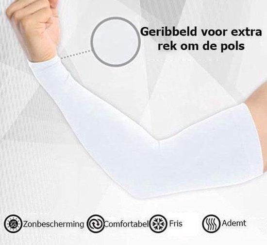 Travelhawk Arm Sleeve - Mouw - Mouwen - Armstukken - Armstukken Wielrennen - Zonbescherming - 2 stuks - Wit - Maat XL