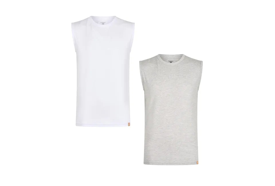 Outspot Duopack Mouwloze T-shirts - Zwart - Maat S