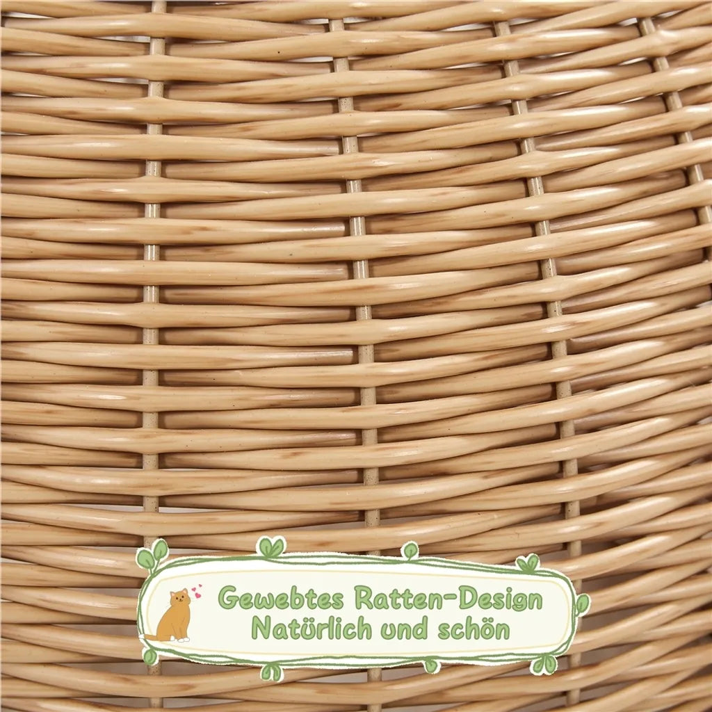 Yaheetech Krabpaal met Kattenmand en Kattenhuis - Beige - 40 x 40 x 75 cm