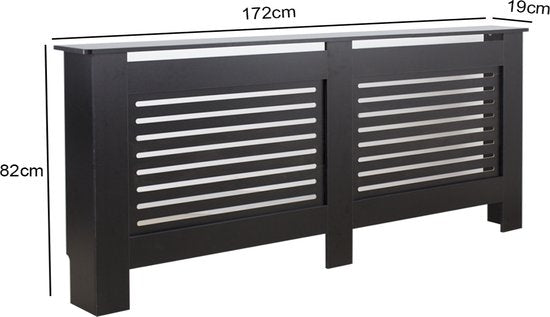 VDD - Verwarmingsombouw - 172 cm x 82 cm - Kleur: Zwart