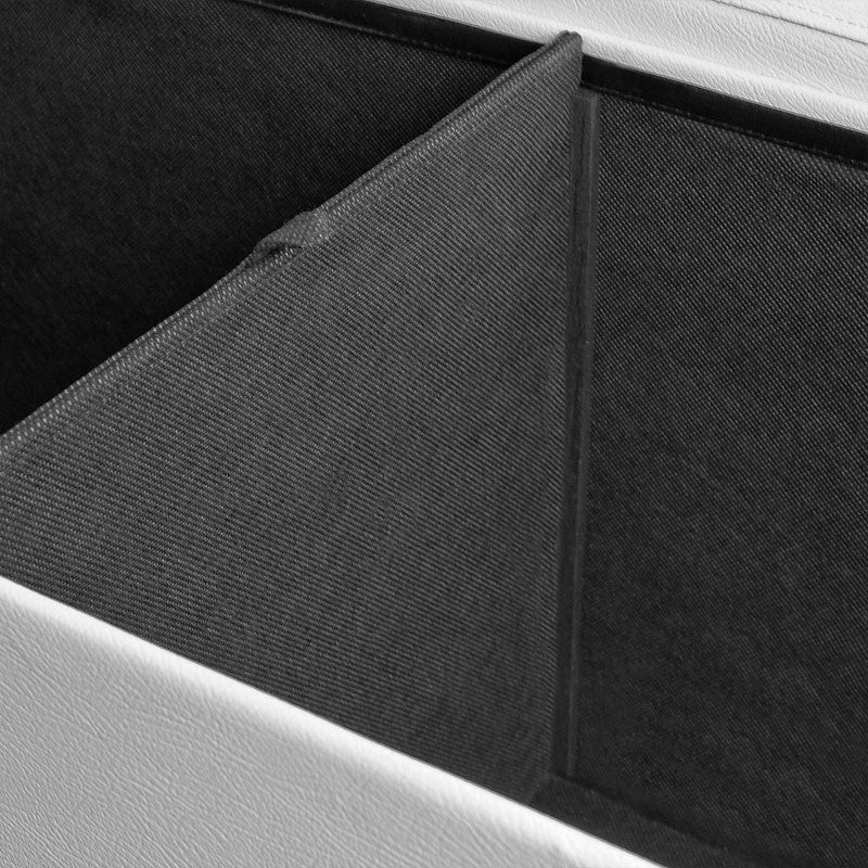 Casaria Zitbank met Opbergruimte \\u2013 115x40x40cm Kunstleer 131L - Wit