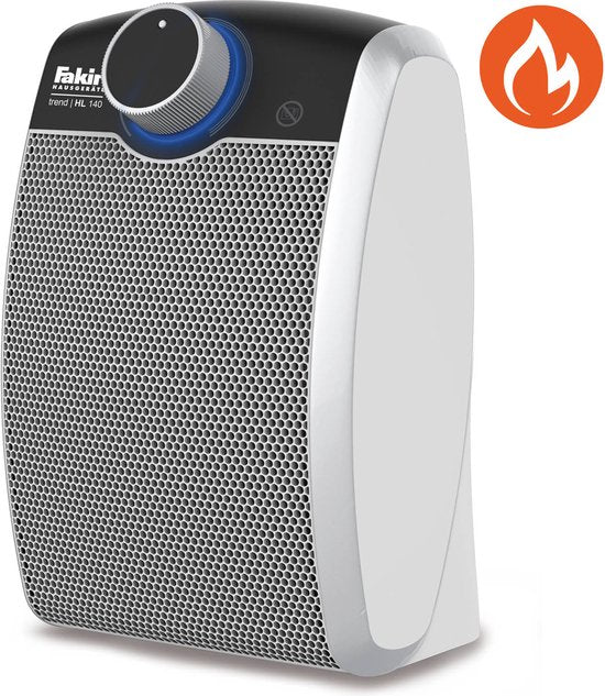 Fakir Trend HL 140 Keramische Kachel Ventilator - Elektrische Verwarming met 2 Verwarmingsniveaus - Wit/Zilver