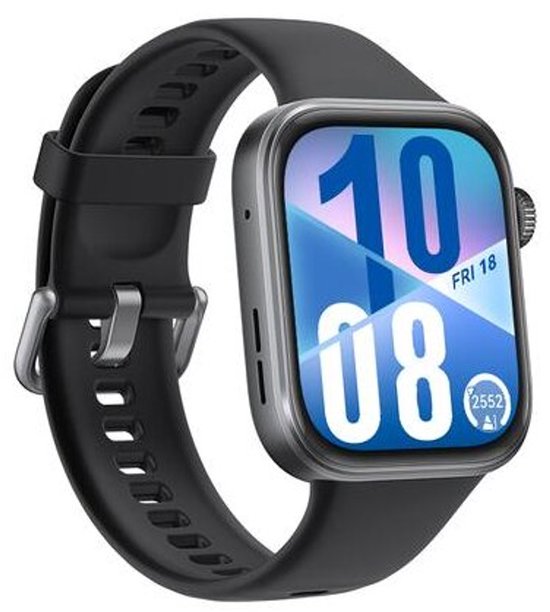 HUAWEI WATCH FIT 4 - Zwart Fluorelastomeer Horlogeband - Ultra slank design | Geavanceerde sportmodi | Tot 10 dagen batterijduur | Compatibel met iOS en Android
