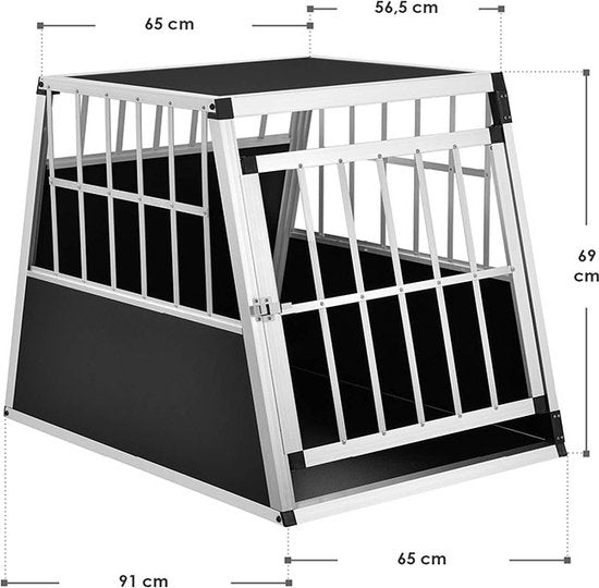 Aluminium hondentransportbox - L/X