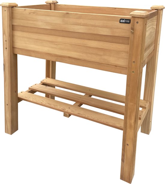 AXI Ari Verhoogde Plantenbak – Bloembakken voor buiten – Rechthoekig – Hemlock hout – FSC 100% hout – 86,5 x 46 x 85 cm – Verhoogde moestuin – Plantenbak voor Tuin en Balkon