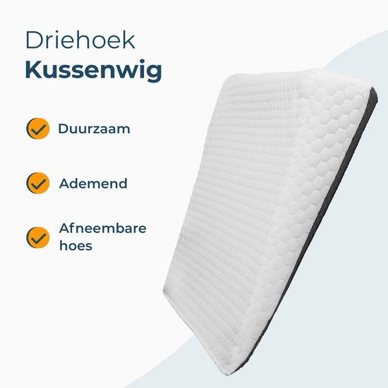 Wigkussen Orthopedisch - Betere slaaphouding en extra ondersteuning - Rugkussen voor in bed - Matraswig - Voor Baby & Volwassenen - Alyze