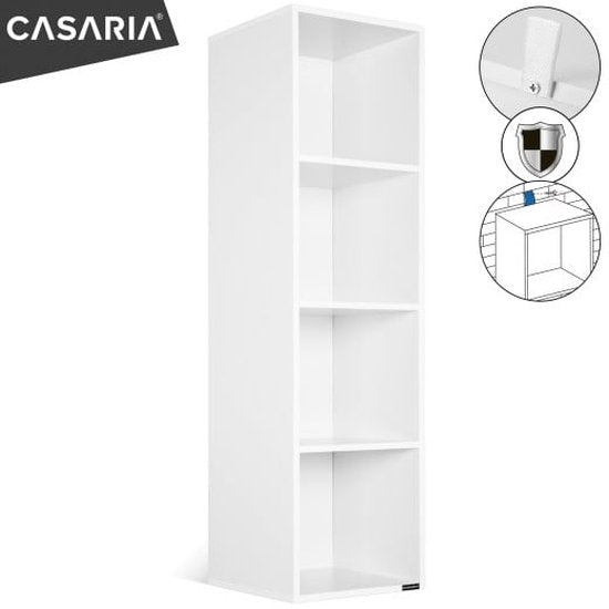 Boekenkast Skylar 30x30x106cm wit