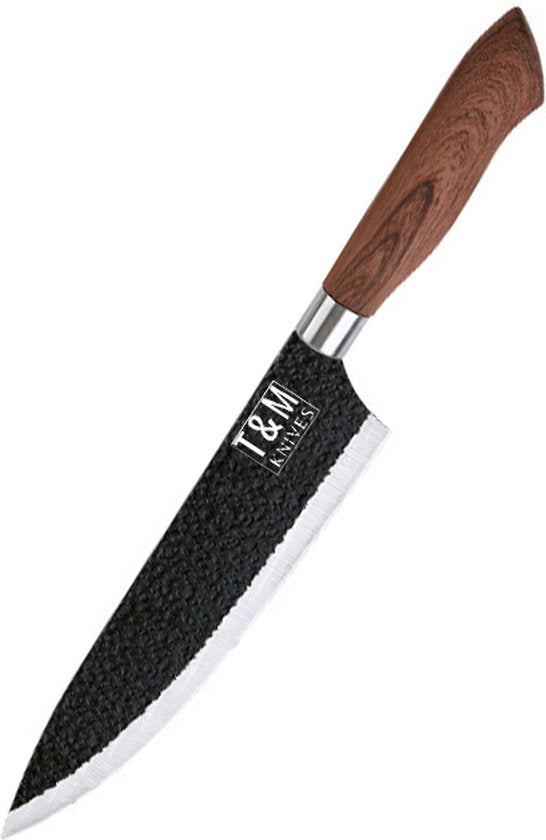 T&M Knives Japans Keukenmes Woods 32cm - Lichtgewicht Japans Koksmes Gehamerd Staal - Inclusief Cadeaubox