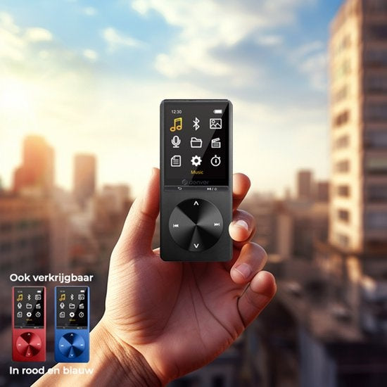 Denver MP3 / MP4 Speler - Bluetooth - USB - Shuffle - SD Kaart Slot tot 128GB - Incl. Oordopjes - Voice recorder - Dicatafoon - MP1820 - Zwart
