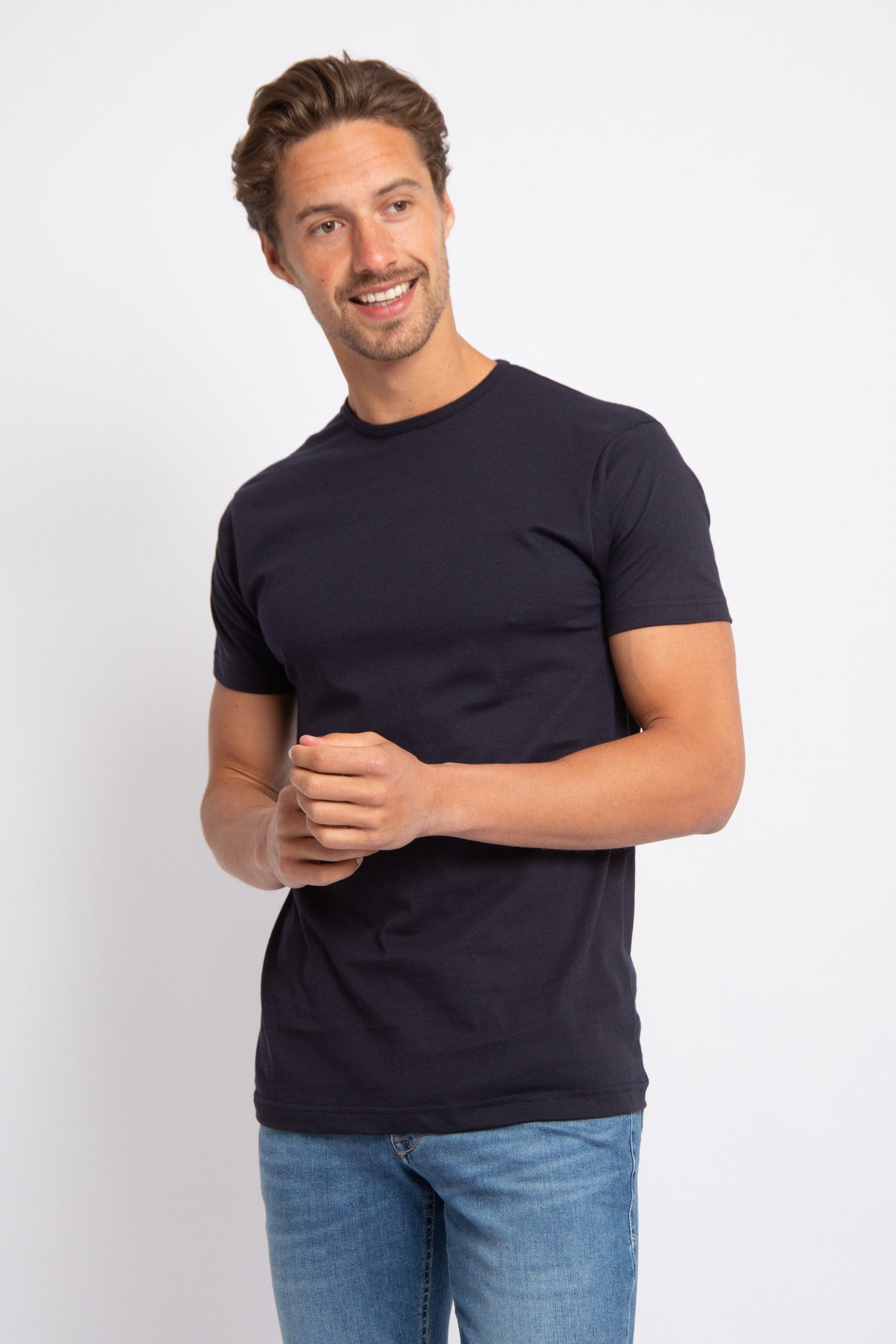 Alan Red - S - Derby T-Shirt - 4-pack - Ronde hals - Navy