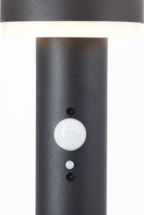 Brilliant Garvina - Buiten sokkellamp - Hoogte 85 cm- LED 3W - Solar - 430 lm - 3000K - IP44 - zwart