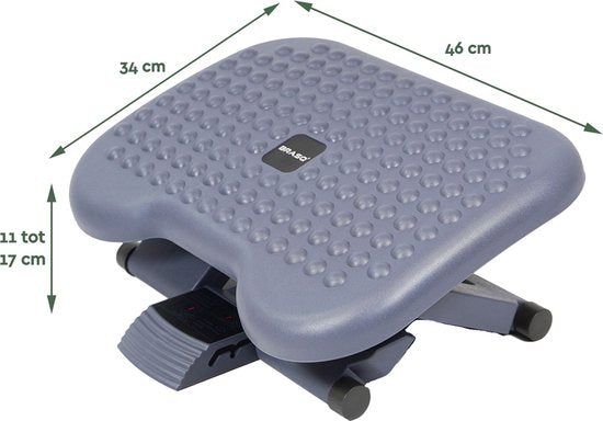 BRASQ Voetensteun Deluxe FR100 ergonomisch verstelbaar met antislip