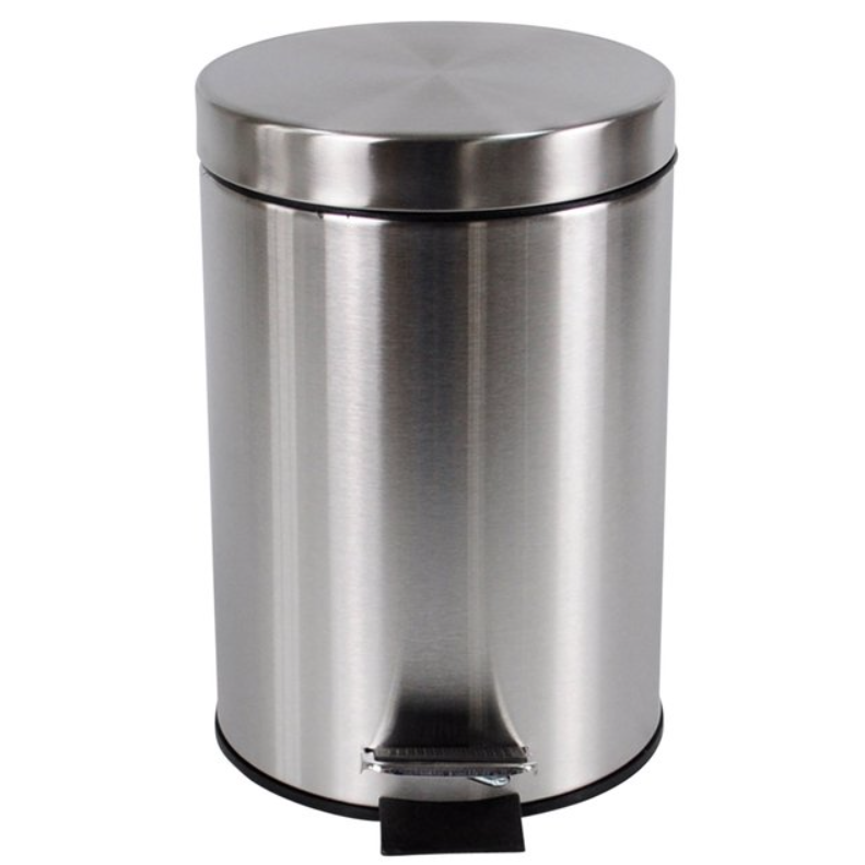 BRASQ Pedaalemmer - 20L - RVS - Zilver - 28.9 x 28.9 x 44 cm