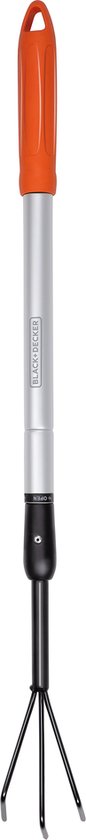 BLACK+DECKER Cultivator - Telescopische Steel 77 - 112 CM - 3 Tanden - Aluminium/ Koolstofstaal