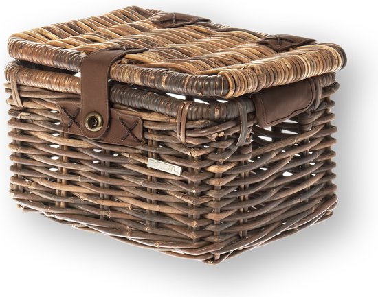 Basil Denton Fietsmand S - Voor - Rotan - Bruin - Small