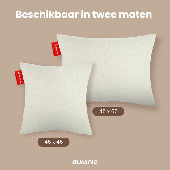 Auronic Warmtekussen - Classic - 45x45 - Draadloos - Oplaadbaar - Elektrisch kussen - Infrarood - Taupe