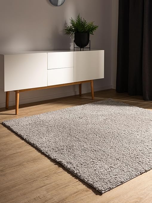 Benuta Essentials Tapijt - Lichtgrijs - 160 x 160 cm