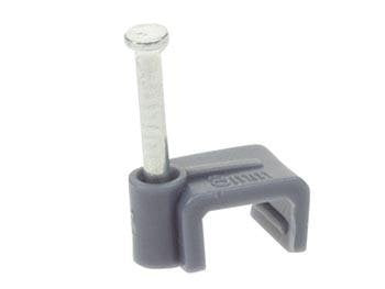 Kabelclip - Kabelklem plat - 8mm - 100 stuks - Grijs