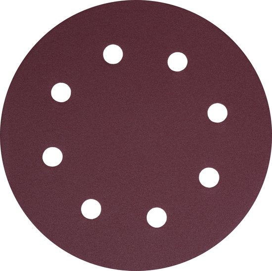 VONROC Schuurpapier set – 180MM – 25 stuks – Voor schuurmachines – Incl. klittenbandbevestiging