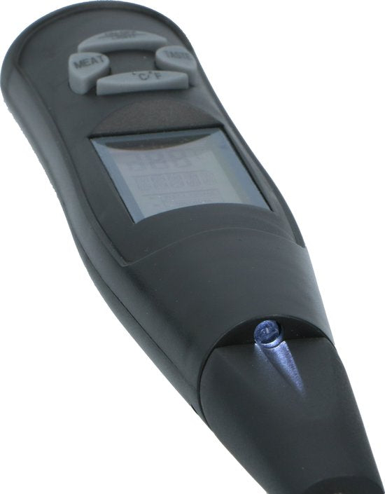 Alpina Vleesthermometer - Digitaal - Voorgeprogrammeerd - 2 Probes - RVS/ Zwart