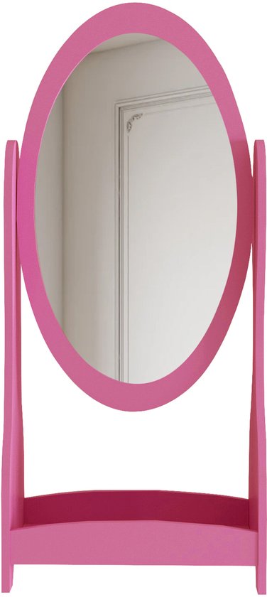 VDD - Spiegel - Spiegel Staand - Spiegel make up - Spiegel staand klein - Spiegel kinderkamer - Spiegel roze - Spiegel staand roze