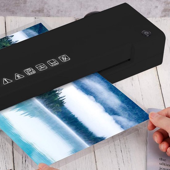 BRASQ Lamineerapparaat A4 Zwart - Lamineermachine - Lamineren - Laminator - plastificeerapparaat - tot 125 micron per vel