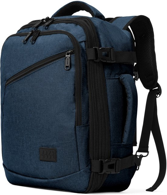 TRVLMORE Reistas - 25L Rugzak - Handbagage - Spatwaterdicht - Rugtas - Weekendtas - Dames en Heren - Blauw