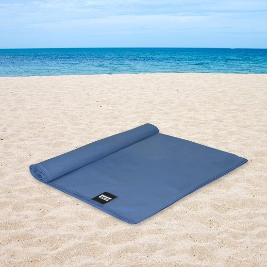 TRVLMORE Microvezel Reishanddoek Set - 2 Stuks - Large (75 x 150 cm) & Extra Large (90 x 180 cm) - Microvezel - Donkerblauw