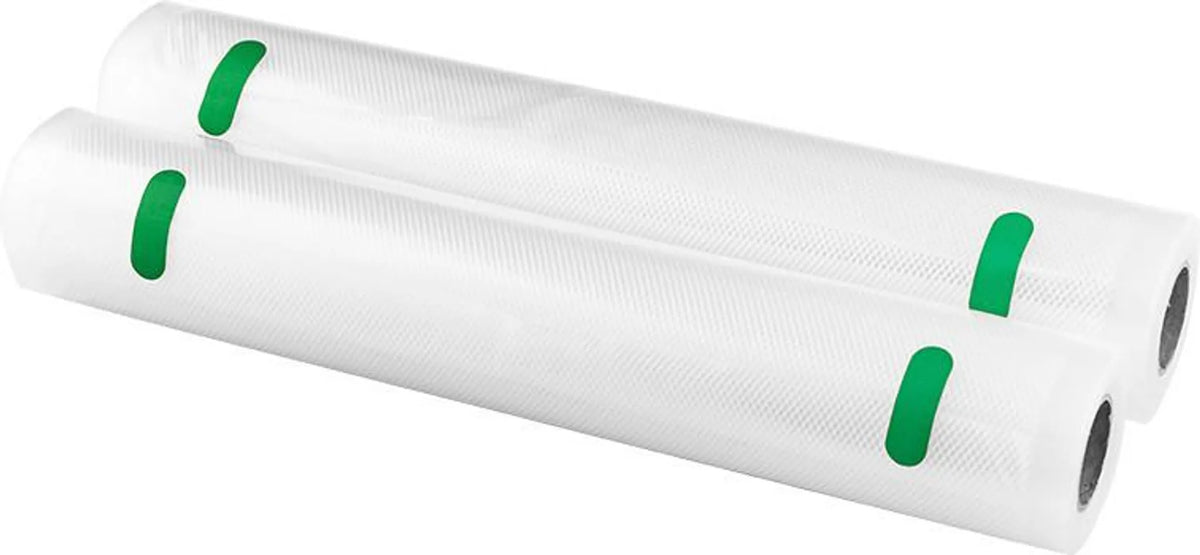 MediaShop Vakuümfolie 2 Rollen - Voor PowerXL Duo NutriSealer - 2 x 600 x 28 cm - Op Maat Knipbaar - Voor Voedselbewaring