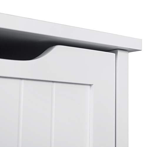 Esituro Badkamerkast SBP0020 Met 4 Lades - MDF Wit - Compact en Ruim 24 x 26 x 16 cm