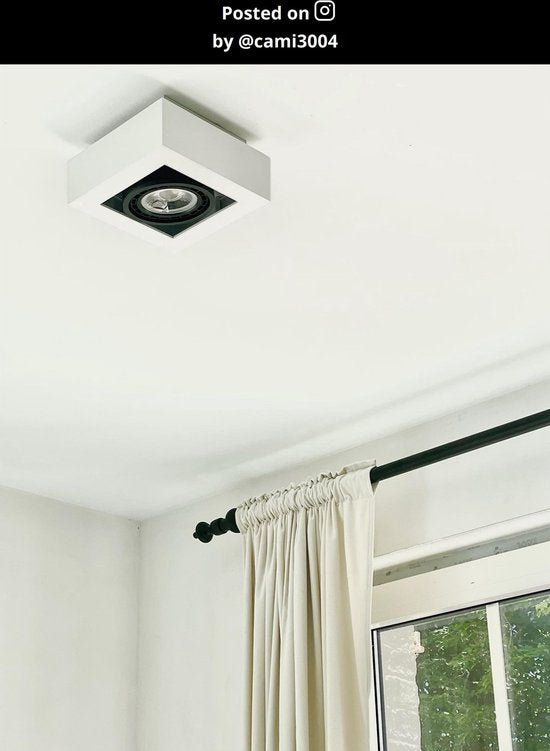 Lucide XIRAX - Plafondspot (Plafondlamp) - LED Dim to warm - GU10 - 1x5W 2200K/3000K - Wit