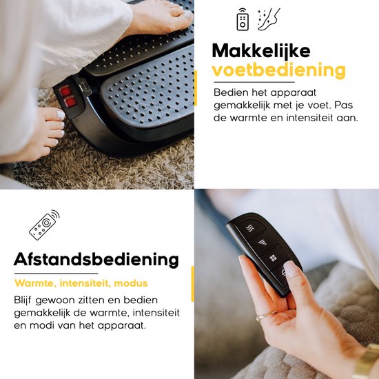 CALMENTA® - Voetmassage Bloedcirculatie apparaat - Trilplaat - Opbergtas - Massageapparaat - Bloedsomloop Benen - Fitness