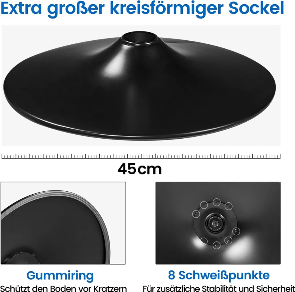 Yaheetech Barkrukken Set van 2 – Zwart Kunstleer – Verstelbaar 87,5–107,5 cm – 360° Draaibaar met Rugleuning en Voetsteun