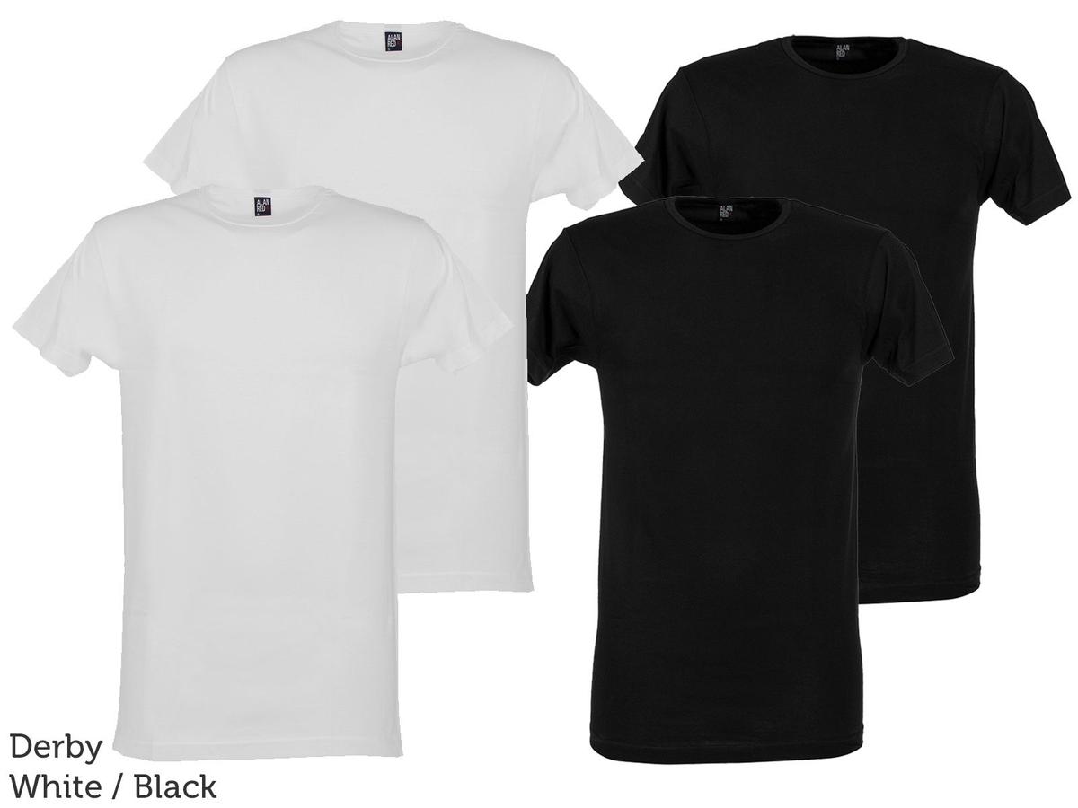 Alan Red Basic T-Shirt - V-Hals - maat L - Black Vermont