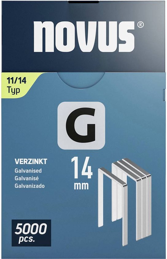 Novus Niet met platte draad G 11/14mm (5.000 stuks)