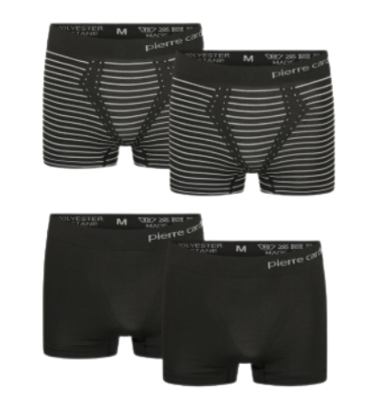 Pierre Cardin Heren Boxershorts 4-Pack - Seamless - Aansluitend - Zwart Gestreept - Maat L