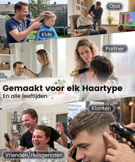 Tondeuse Mannen Hoofdhaar - Kappersset 22 Delig - Haartrimmer Set met Kappersschaar - Trimmer voor Hoofd & Baard