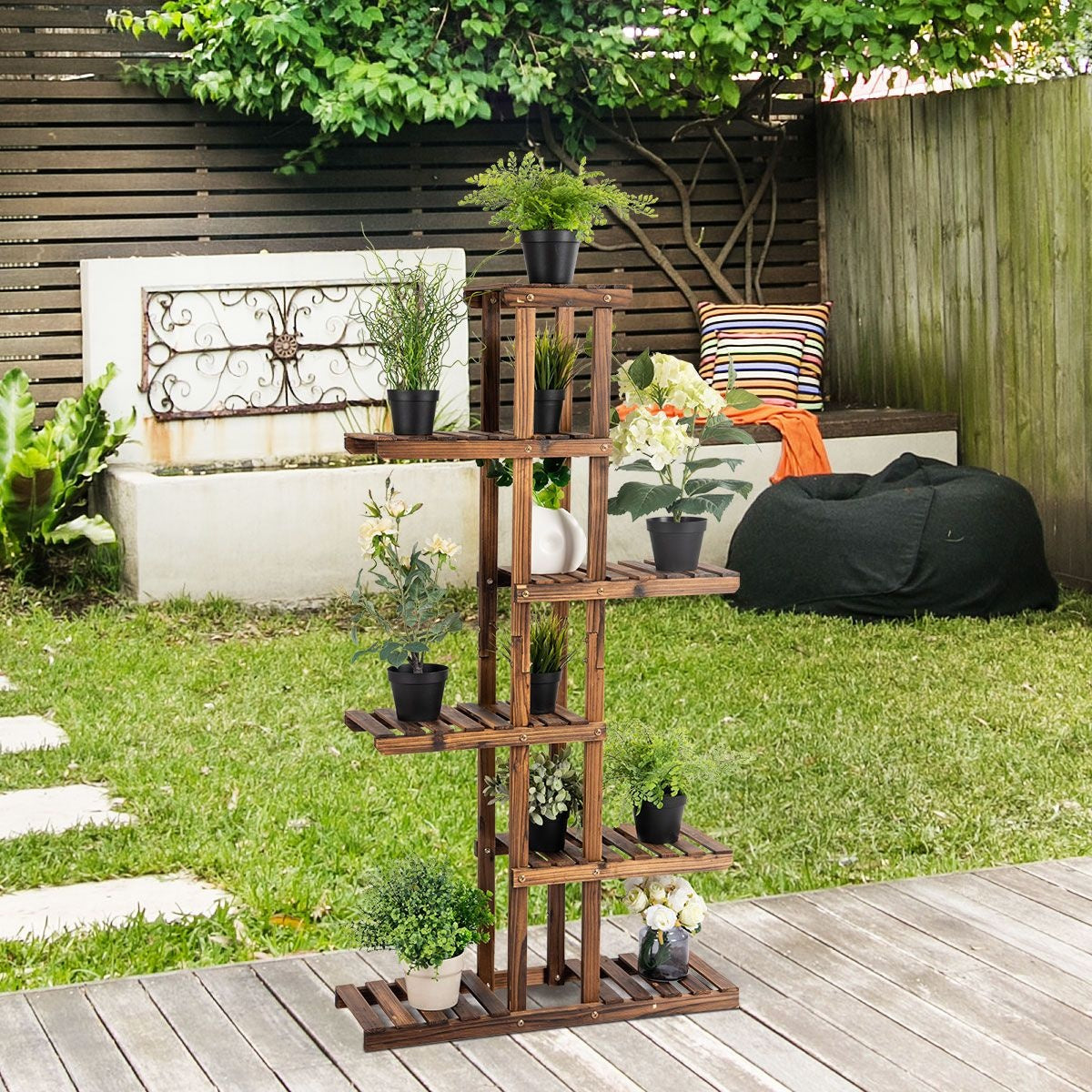 Coast Plantentrap - Hout Natuurlijk - 75x25x140cm