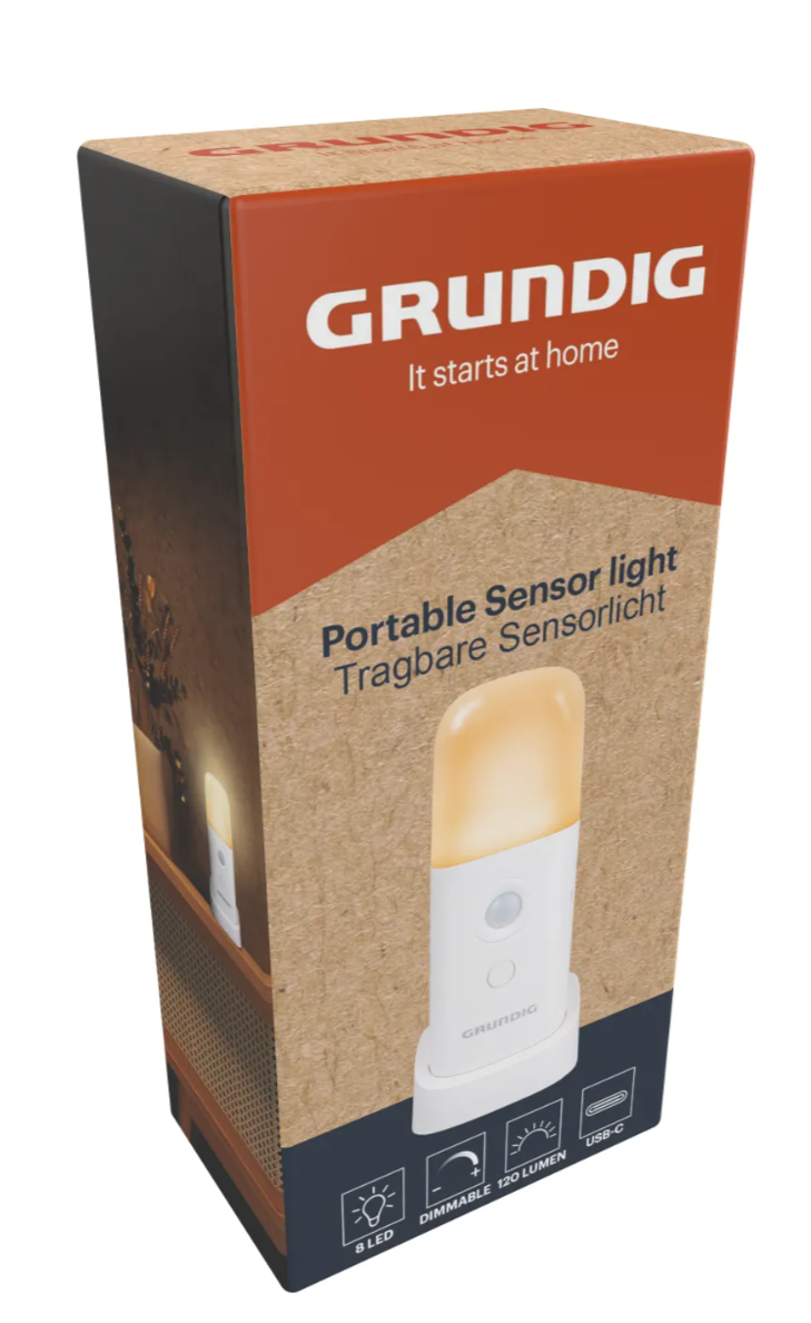 Grundig Sensorlamp Nachtlampje - Bewegingssensor - 10 x 14.9 x 17 cm - Wit
