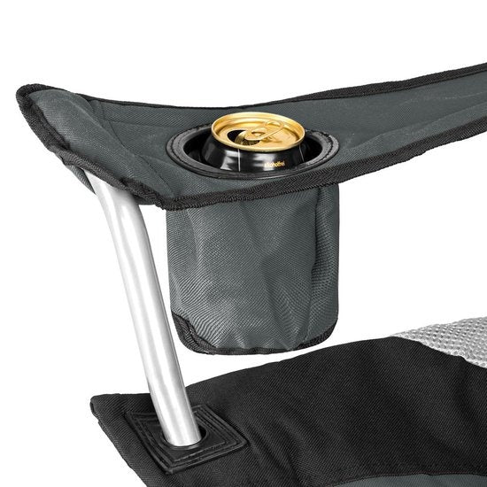 Tectake Stoel Basic Campingstoel - Opklapbaar - Grijs/Zwart