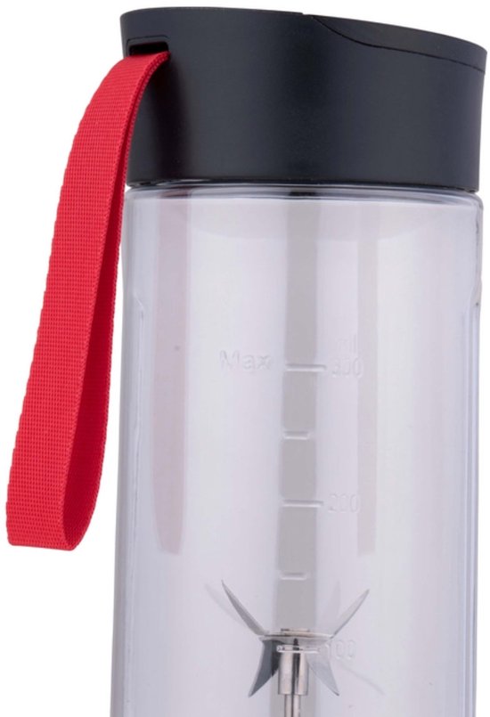 alpina Portable Blender 300ml - USB Oplaadbare Mini Smoothiemaker - Draagbare Smoothie Maker 125W - RVS Keukenmixer met 1 Snelheid - Zilver