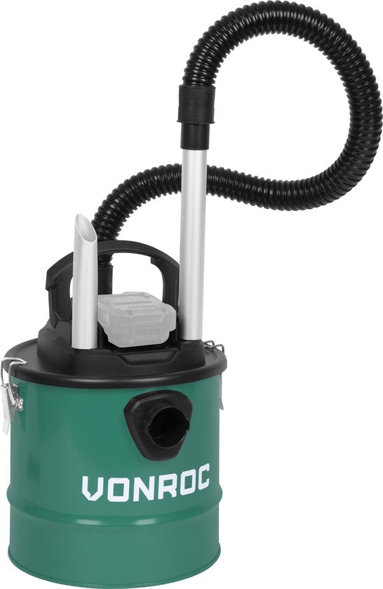 VONROC Accu aszuiger VPower 20V – 12L reservoir – HEPA-filter - Zonder accu & lader