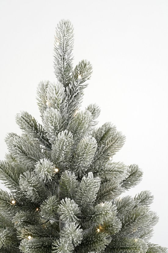 Black Box Trees Nigata Kunstkerstboom in Pot met LED Verlichting - H90 x Ø55 cm - Groen Frosted