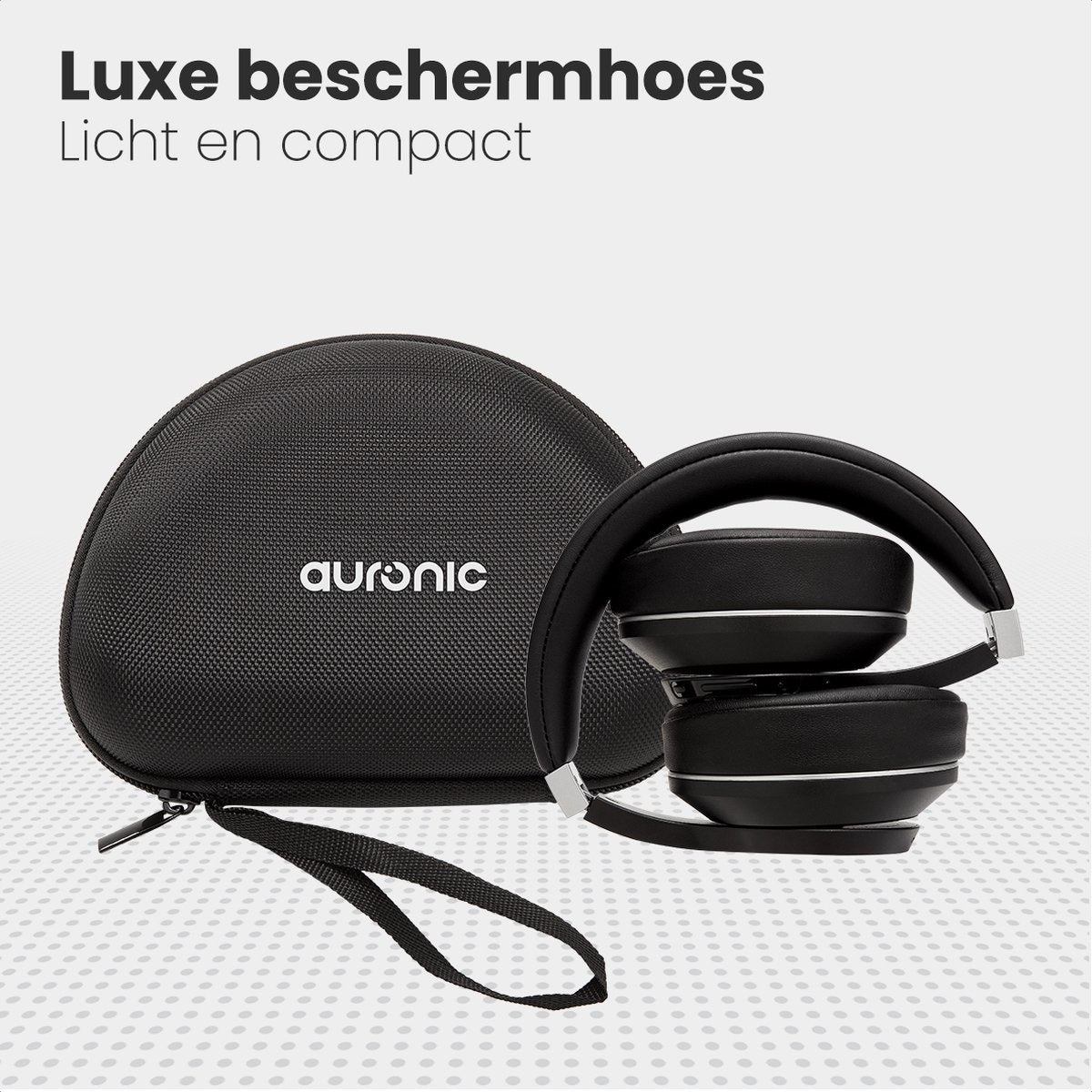 Auronic QuietSound Bluetooth Koptelefoon - Draadloos - Over-ear Hoofdtelefoon - Active Noise Cancelling - Zwart