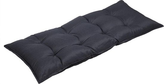 Bankkussen 110x45x8cm Viscose Binnen Buitenkussen Tuinkussen Zitkussen Antraciet