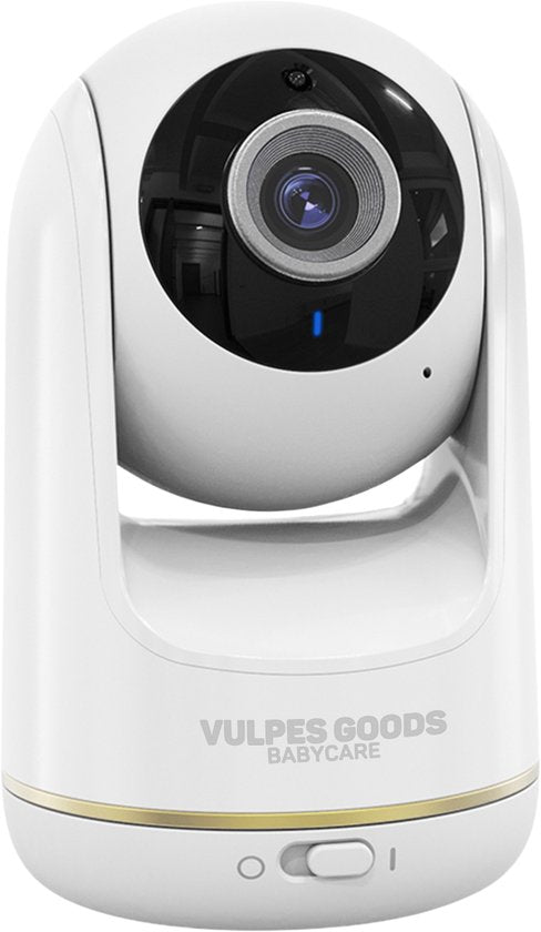 Vulpes Goods® – Extra Losse Camera PRO – Voorzien Van Tweerichtingsspraak En Ingebouwde Microfoon En Inclusief Montageset En Houder – Voor Babykamer En Babyfoon Uitbreiding – Wit Kunststof