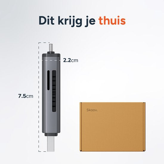 SD Kaart Lezer - Apple - USB-C en USB aansluiting - Micro SD Reader - Kaartlezer - Skoov