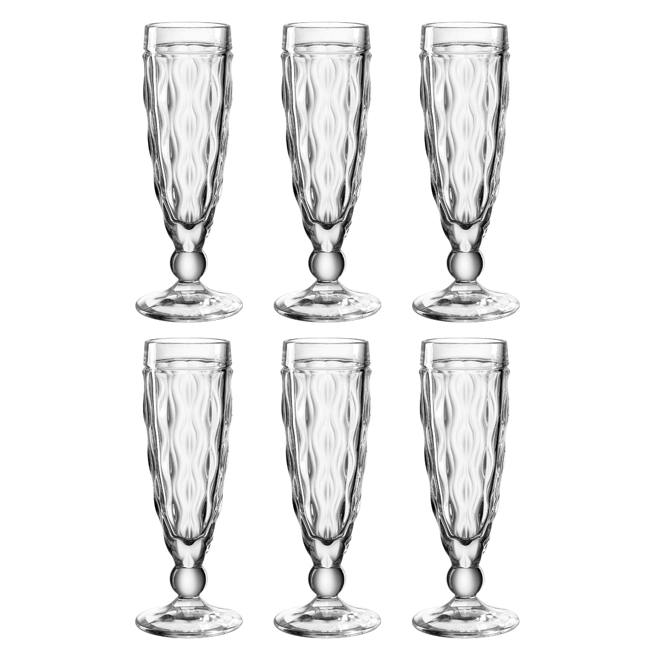 BRINDISI Champagneglazen – Set van 6 | 140 ml Luxe & Elegant Glaswerk