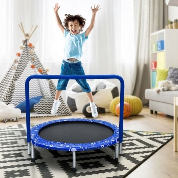 Coast Kindertrampoline – max. 150 kg – 92 x 92 x 80,5 cm – Blauw